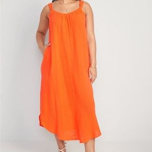 Sleeveless Shirred Maxi Dress